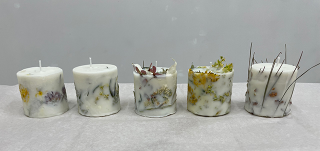 黄金のひまわりキャンドル